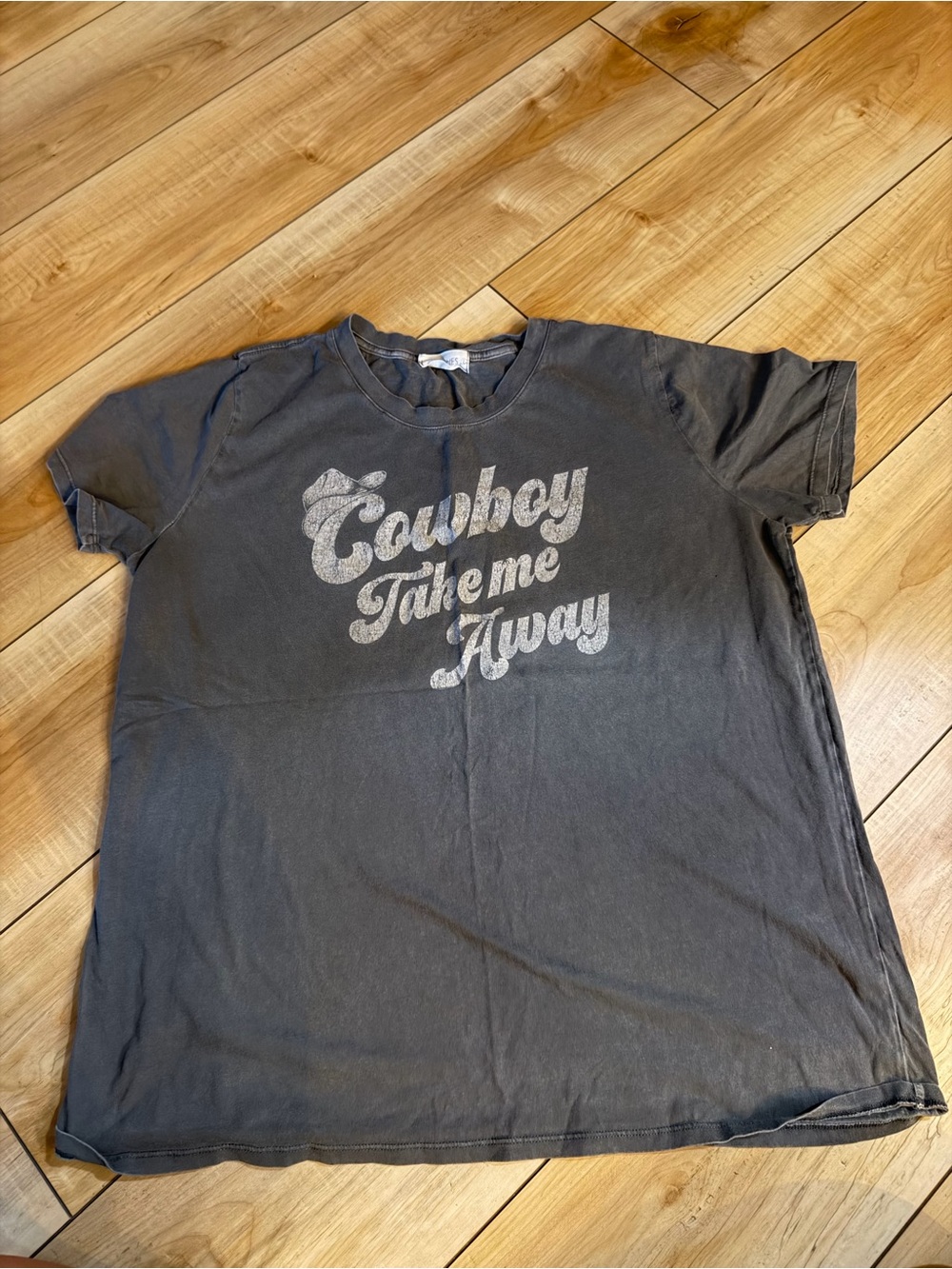 Gray 'Cowboy Take Me Away' Graphic Tee
